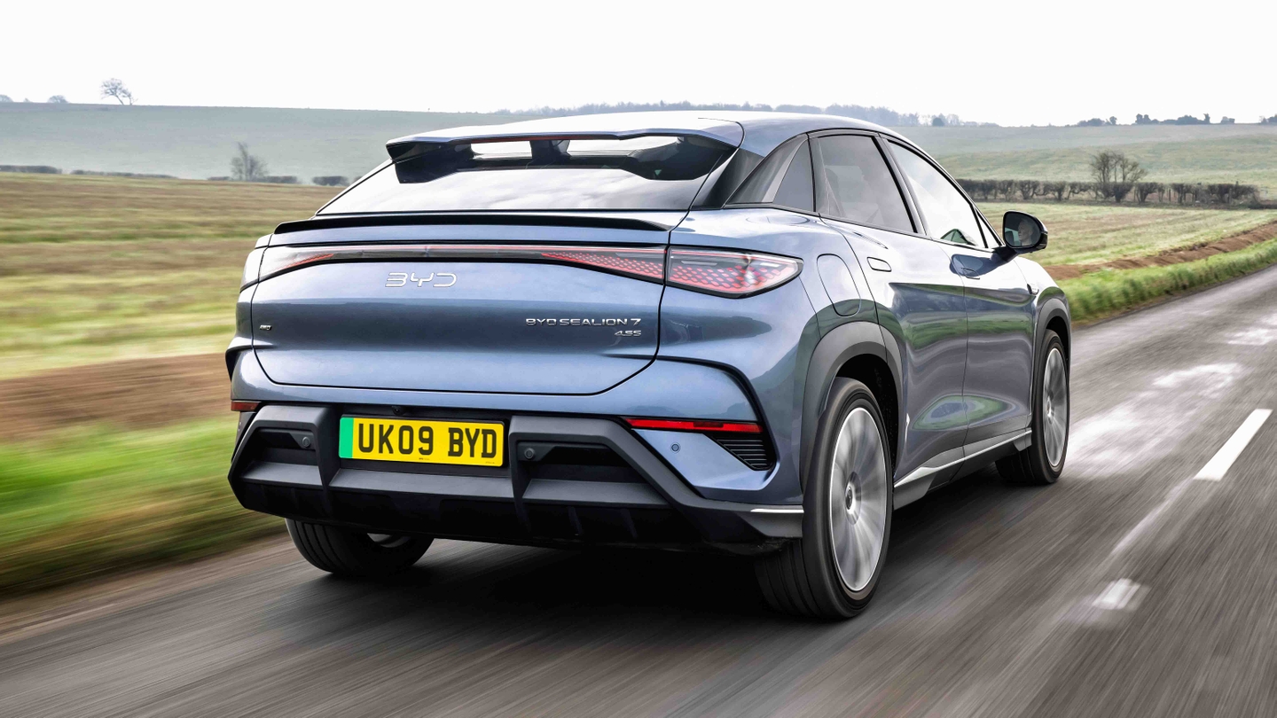 BYD Sealion 7 driving rear view