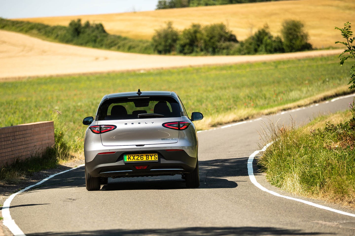 Geely EX2 driving rear