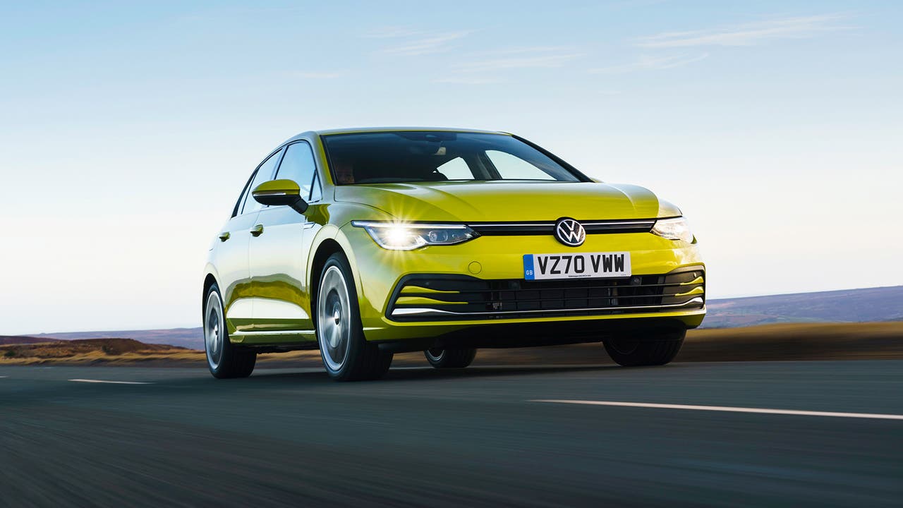 Volkswagen Golf in yellow