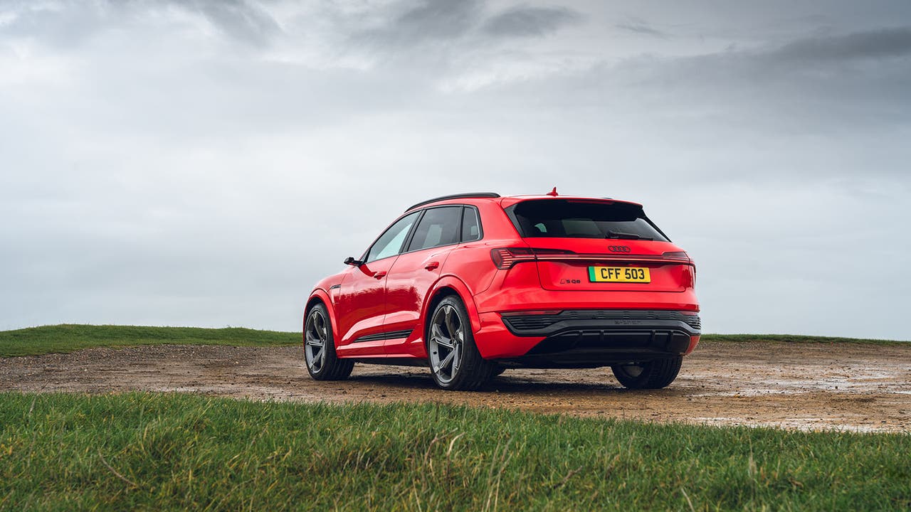 Audi SQ8 e-tron in red