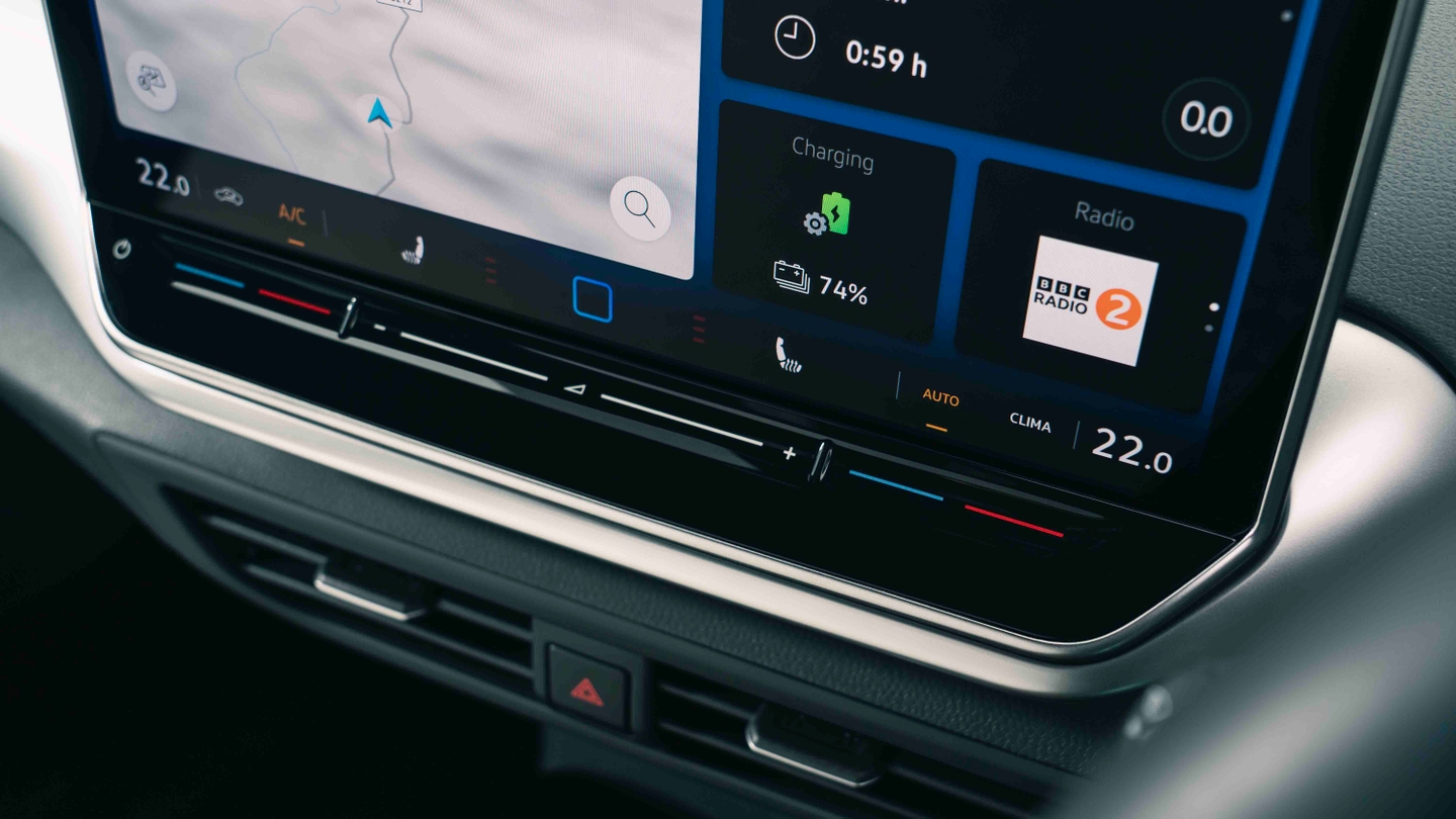 Volkswagen ID.4 climate control sliders