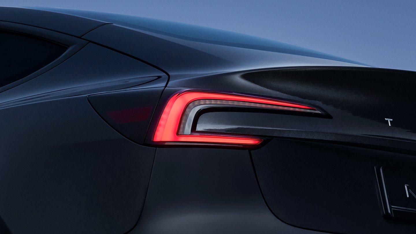 Tesla Model 3 brakelight detail