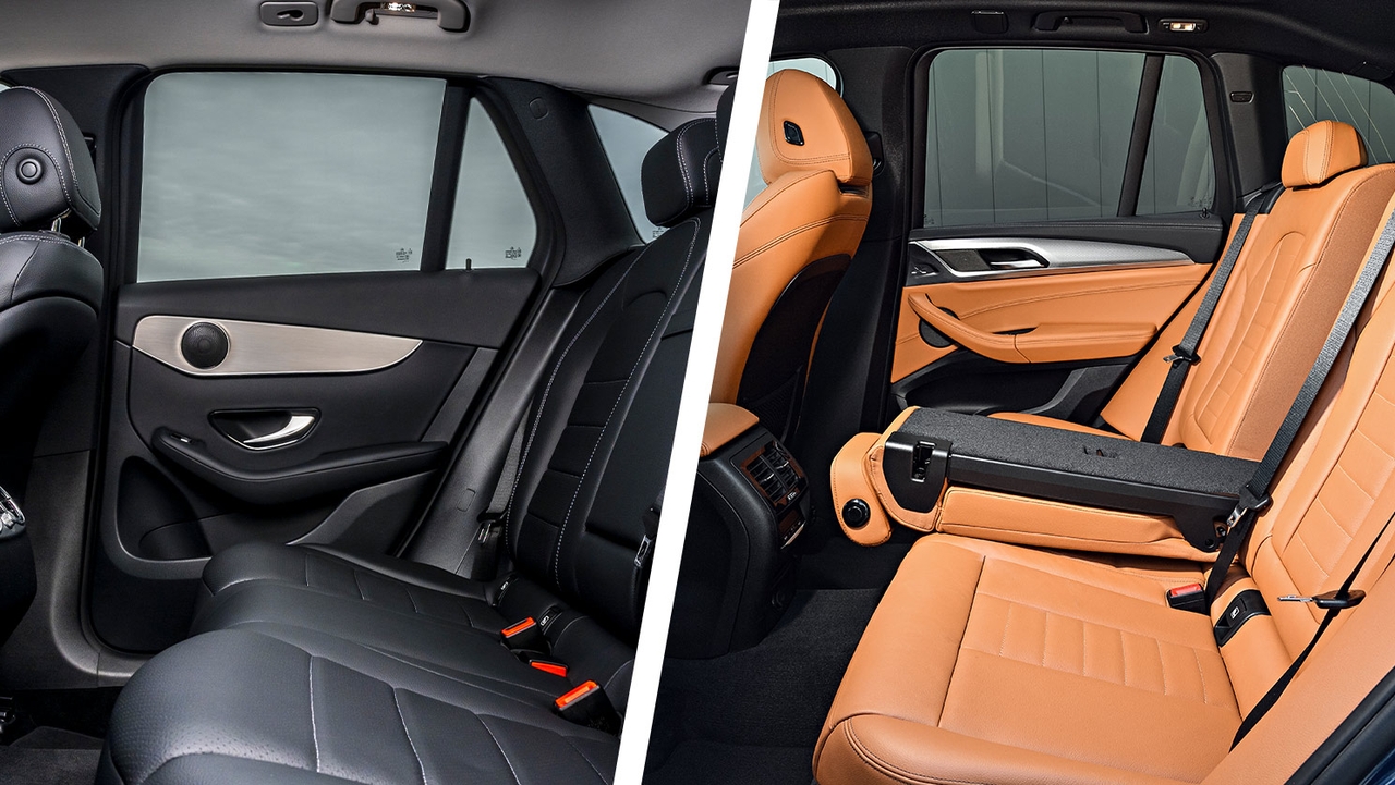 Mercedes GLC vs BMW X3 rear seats