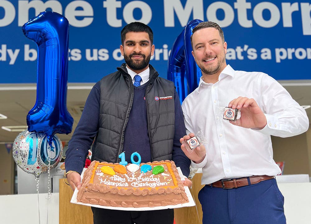 Gurjit Atwal, Sales Exec, and Matt Warrender, General Store Manager arrive with cake and brownies to mark the occasion.