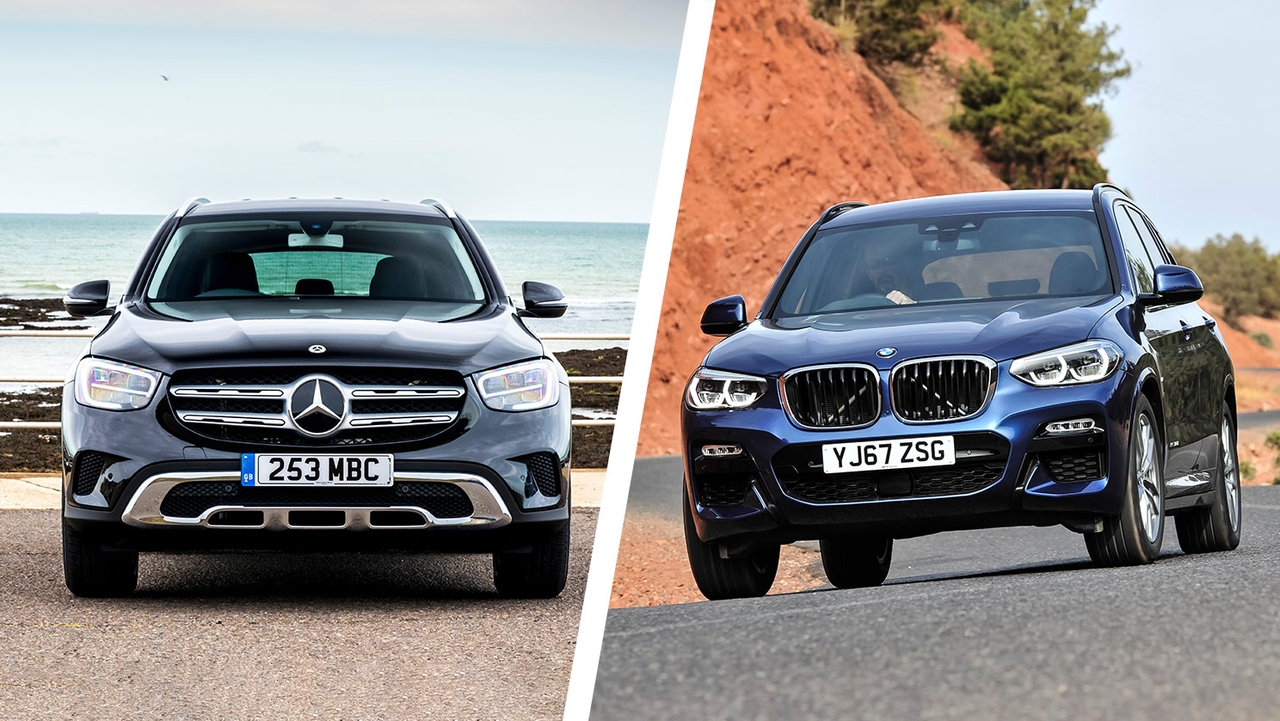 Mercedes GLC vs BMW X3 front