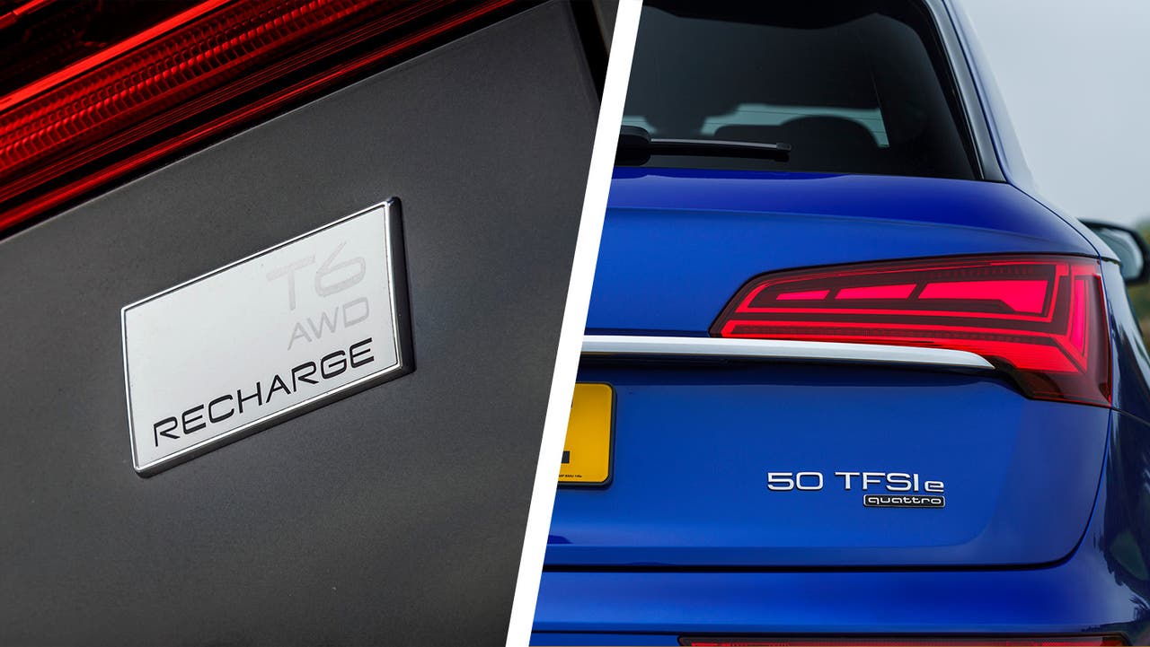 Volvo XC60 vs Audi Q5 PHEV badges