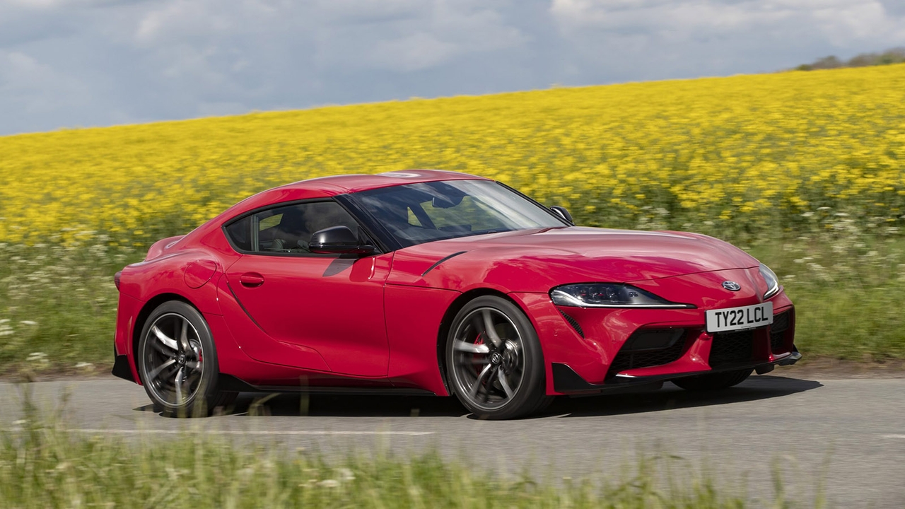 Toyota Supra in red