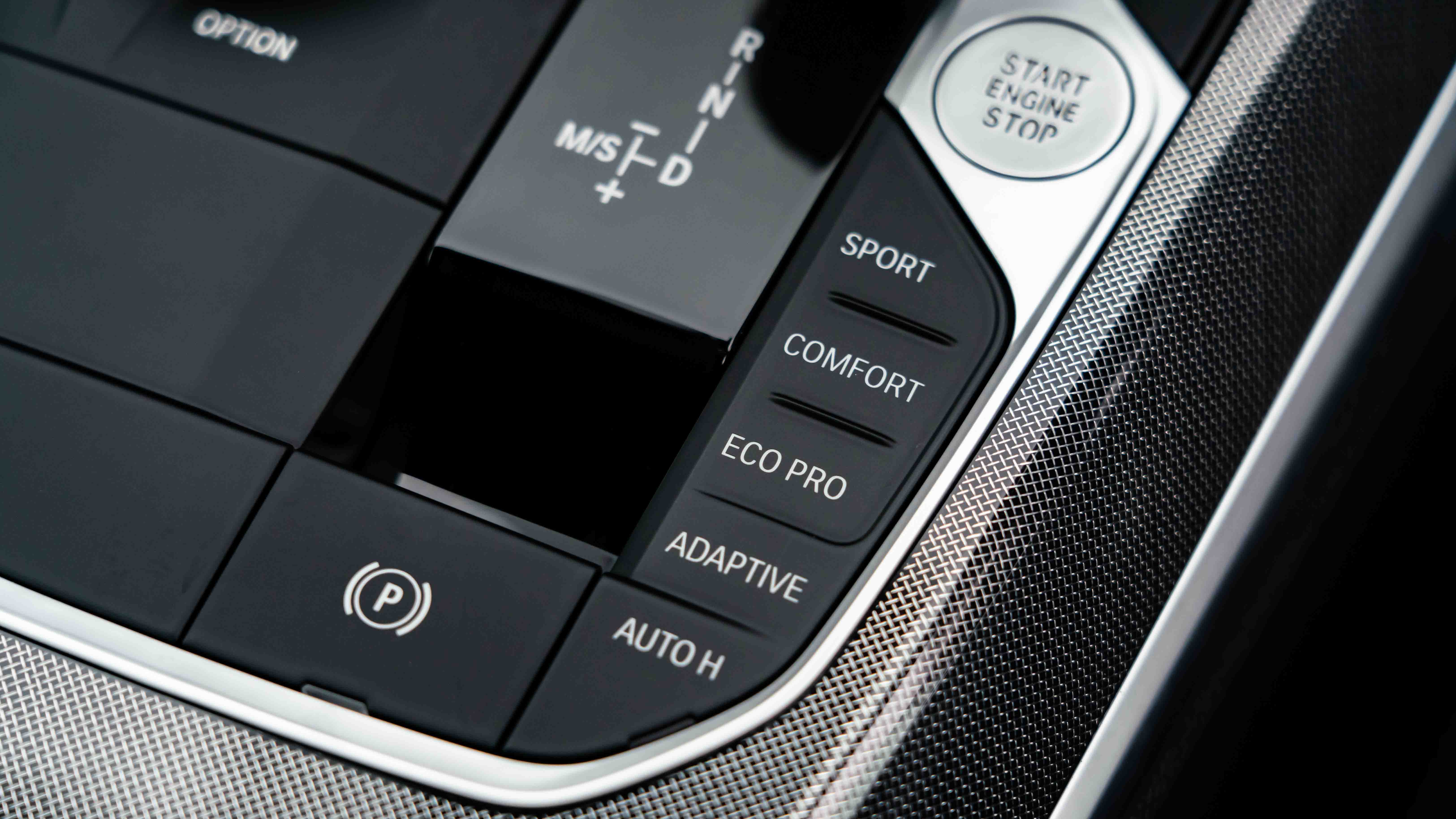 BMW 4 Series drive mode buttons