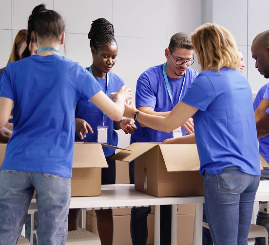 Two men having a discussion