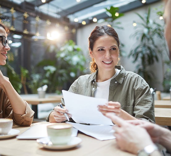 Two men having a discussion