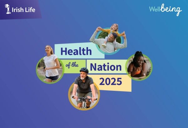 Banner with active individuals surrounding the logo