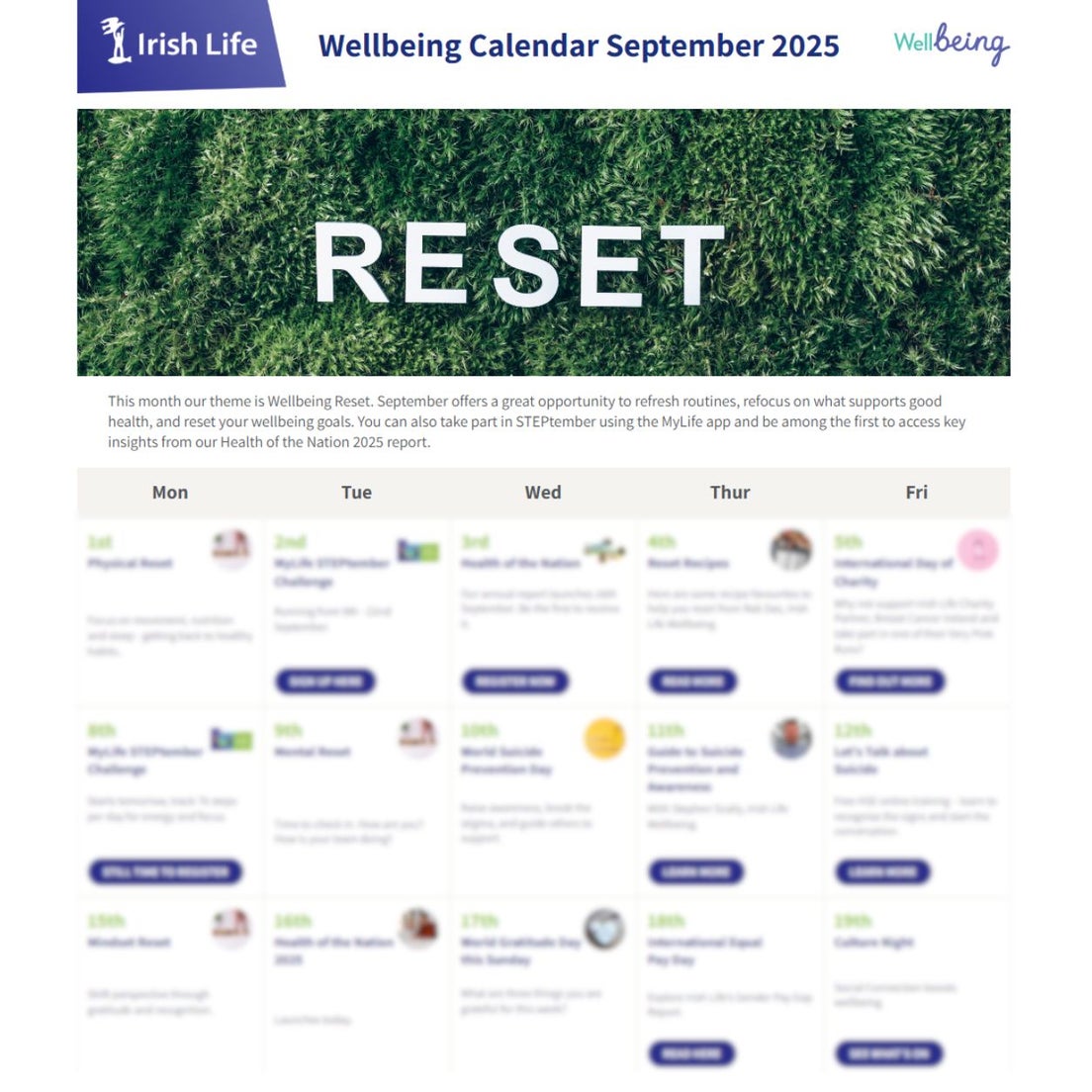 Wellbeing Calendar