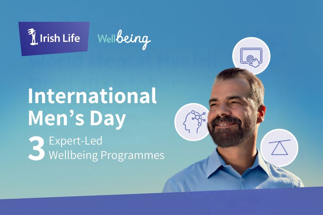 Man smiling with caption 'International Men's Day'