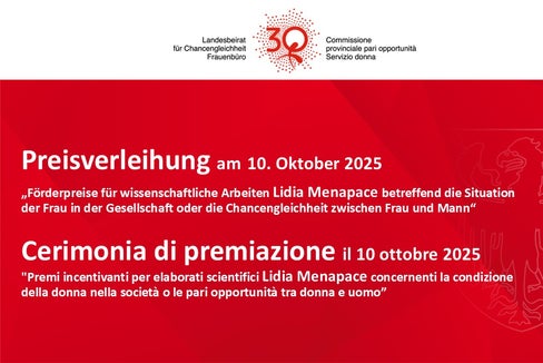 Invito alla cerimonia di premiazione 2025 del 10 ottobre