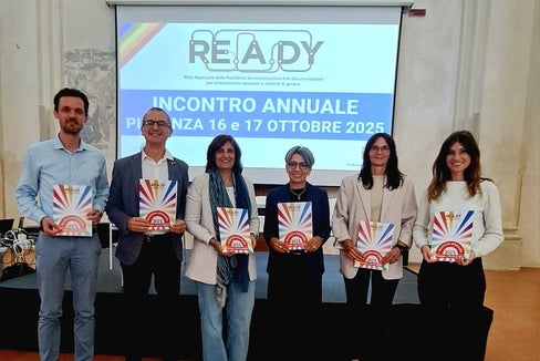 La delegazione altoatesina insieme a Jacopo Rosatelli, Assessore alle Politiche sociali e alle Pari Opportunità del Comune di Torino (secondo da sinistra).