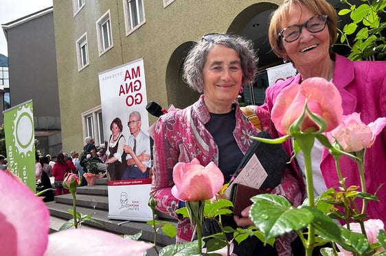 Die Historikerin Barbara Stocker (links) und Ideatorin Martha Stocker