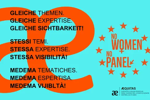 Aderendo all'iniziativa RAI No Women No Panel, si vuole dare più spazio e visibilità alle donne nella comunicazione e nel dibattito pubblico. (Logo: USP/Servizio donna)