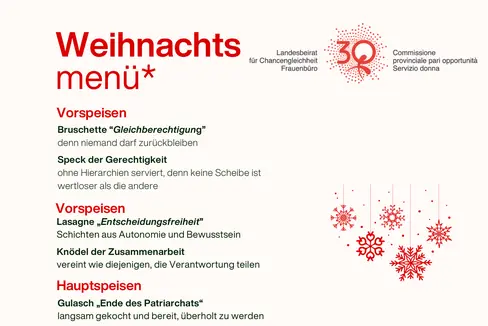 Ein Menü mit besonderen Zutaten für die Chancengleichheit