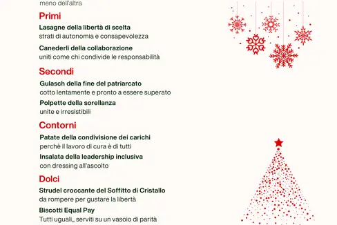 Il menù con ingredienti speciali per le pari opportunità